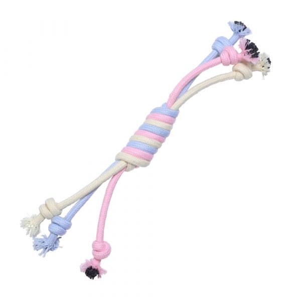 1pc Pets Dogs Pet Toys Cotton Rope Supplies Pet Dog Puppy Cotton Chew Knot Toy Durable Braided Bone Rope Funny Tool