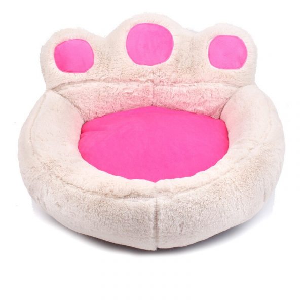 Pet Bed Dog Cat Velvet Cute House Bear Paw Shape Design Soft Warm Pet Nest for Small Medium Large Dogs Washable Bed Pet Supplies