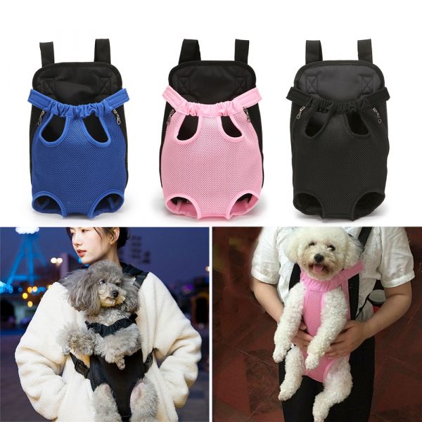 Pet Carry Adjustable Dog Backpack Kangaroo Breathable Front Puppy Dog Carrier Bag Pet Carrying Travel Legs Out Easy-Fit S/M/L/XL