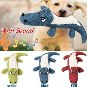 Pet Dog Toy Linen Plush Animal Toy Dog Chew Squeaky Noise Cleaning Teeth Toy Teeth Supplies Toy Tough Interactive Doll 1PC#30