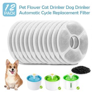 Replacement Filter Pet Flower Cat Drinker Dog Drinker Automatic Cycle Replacement Filter 6 Pack Water Fountain Pets Drink Filter