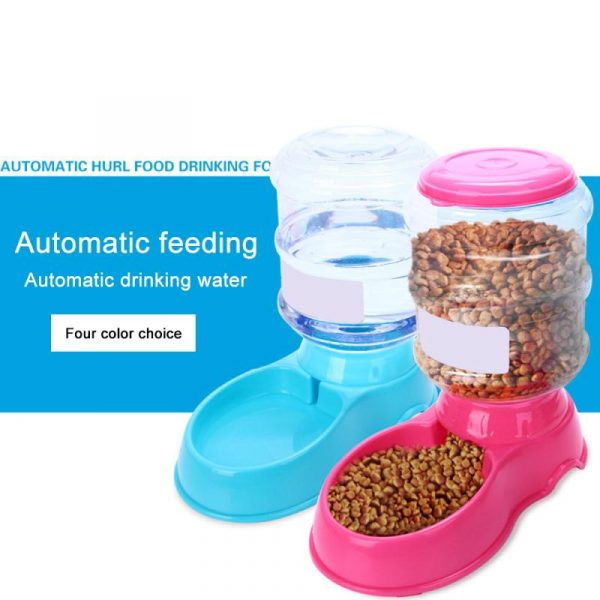 3.5L Plastic Pet Drinkers Cat Dog Automatic Feeder Drinking Animal Pet Food Container Water Bowl for Pets Dog Automatic Drinkers