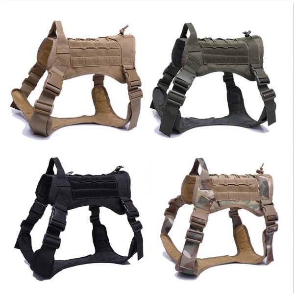 Military Tactical Dog Harness Front Clip Law Enforcement K9 Working Pet Dog Durable Vest For Small Large Dogs German Shepherd