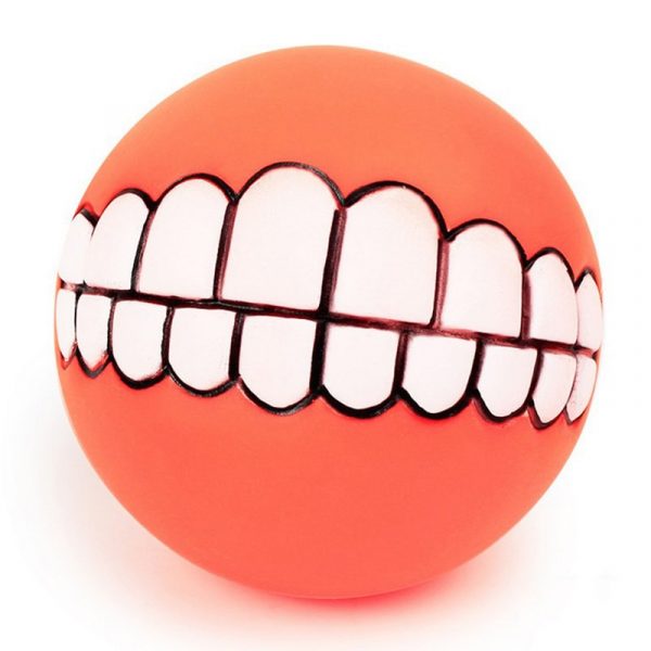 Pet Dog Ball Teeth Funny Trick Toy Silicone Toy for dogs Chew Squeaker Squeaky Sound Dog toys Pet puppy Toys interactive cat toy