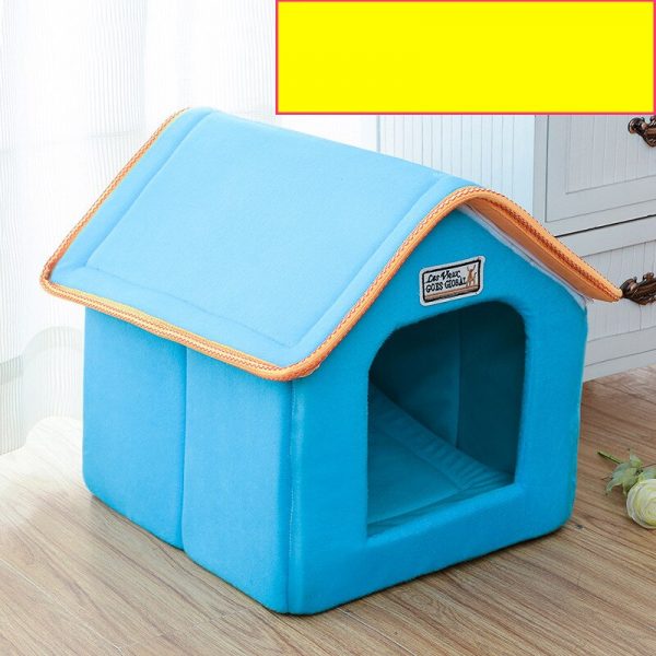 Pet Dog House Foldable Bed With Mat Soft Winter Warm Puppy Sofa Cushion Kennel Nest for Small Medium Dogs Sleeping Supplies