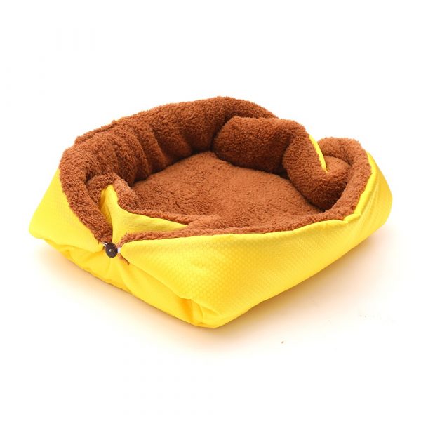 Foldable Washable Pet Dog Cat Sleeping House Nest Plush Pet Dog Bed Winter Warm Pets Bed Soft Mats House