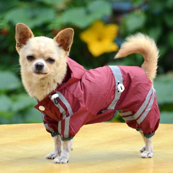 Summer Outdoor Puppy Pet Rain Coat S-XL Hoody Waterproof Jackets PU Raincoat for Dogs Cats Apparel Clothes Wholesale