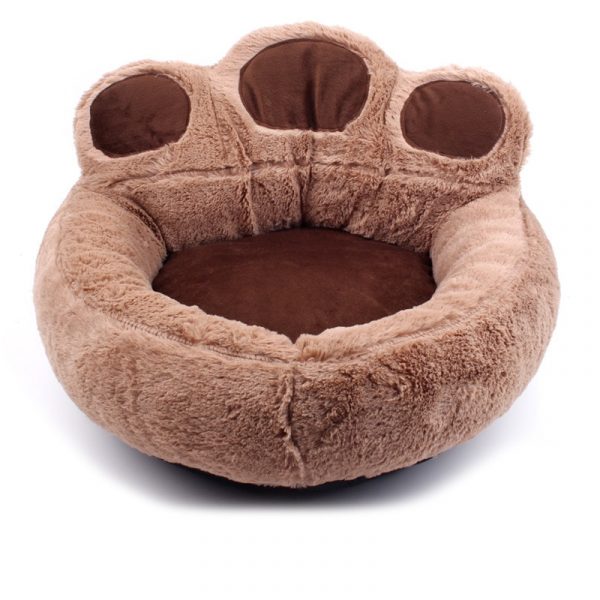 Pet Bed Dog Cat Velvet Cute House Bear Paw Shape Design Soft Warm Pet Nest for Small Medium Large Dogs Washable Bed Pet Supplies