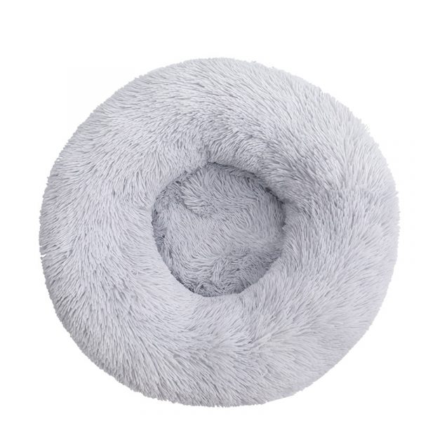 Round Long Plush Dog Beds for Large Dogs Pet Products Cushion Super Soft Fluffy Comfortable Cat Mat Supplies Accessories