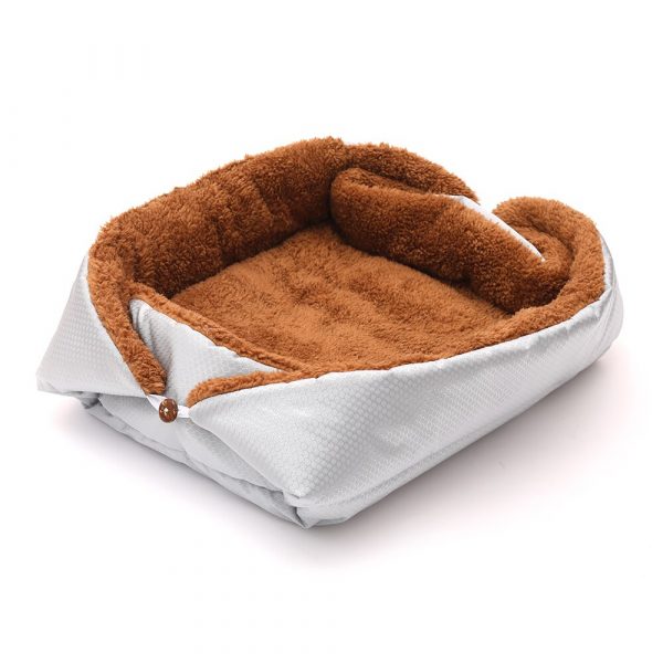 Foldable Washable Pet Dog Cat Sleeping House Nest Plush Pet Dog Bed Winter Warm Pets Bed Soft Mats House