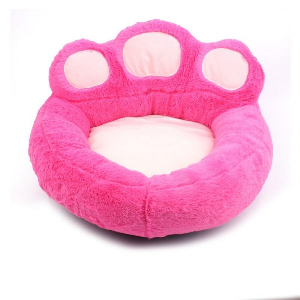 Pet Bed Dog Cat Velvet Cute House Bear Paw Shape Design Soft Warm Pet Nest for Small Medium Large Dogs Washable Bed Pet Supplies