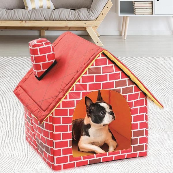 Portable Dog House Foldable Winter Warm Pet Bed Nest Tent Cat Puppy Kennel Pet Bed Nest Tent