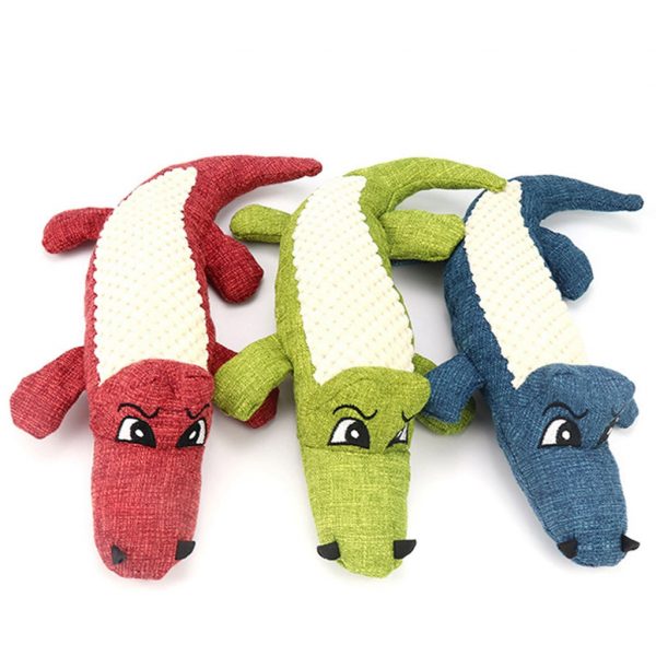 Pet Dog Toy Linen Plush Animal Toy Dog Chew Squeaky Noise Cleaning Teeth Toy Teeth Supplies Toy Tough Interactive Doll 1PC#30