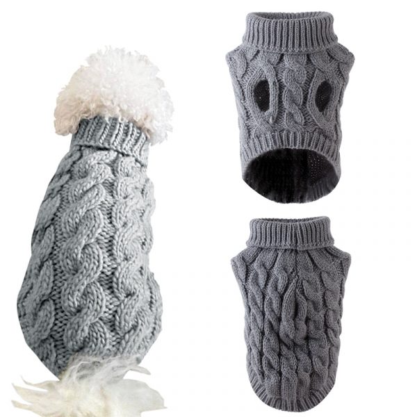 Winter Knitted Dog Clothes Warm Jumper Sweater For Small Large Pet Clothing Coat Knitting Crochet Cloth Jersey Perro