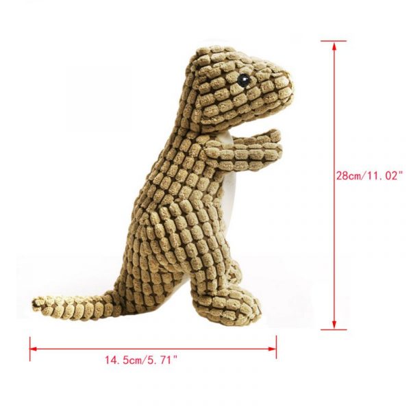 2020 New Pet Dinosaur Shape Plush Chew Molar Squeaky Toys For Dogs Puppy Toys Brush Dog Teeth Pet Cotton Rope Toy High Quality