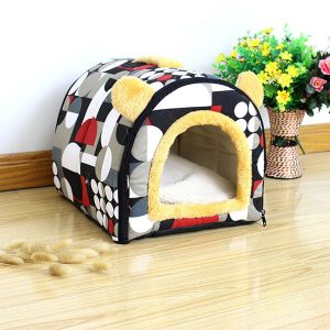 Cute Pet Dog Kennel Cat Cave Winter Warm Dog Beds House Sofa Soft Foldable Sleeping Mat Pad Cotton for Puppy Cats Pets Products