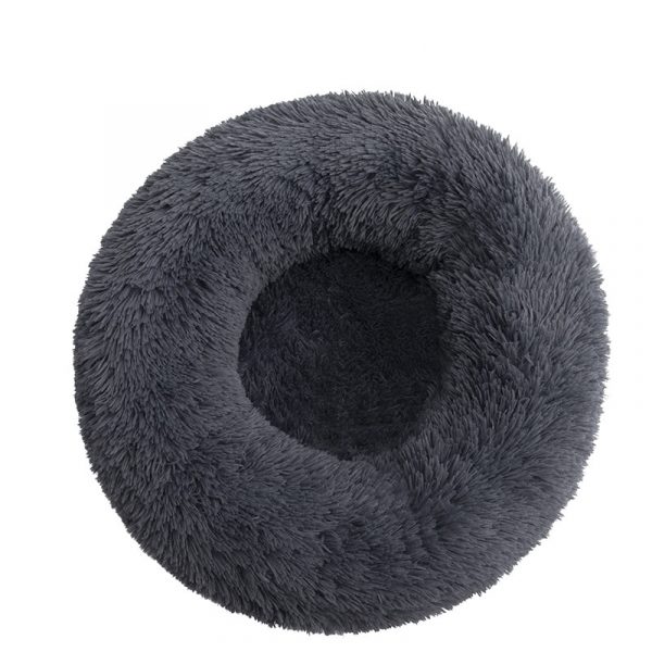 Round Long Plush Dog Beds for Large Dogs Pet Products Cushion Super Soft Fluffy Comfortable Cat Mat Supplies Accessories