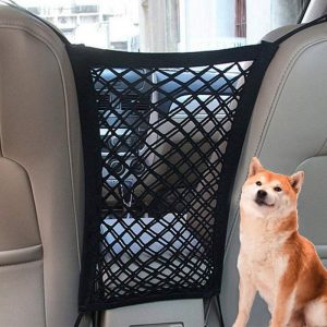 Car Pet Barrier Mesh Dog Car Safety Travel Isolation Net Vehicle Pet Car Back Seat Safety Barrier Mesh Pet Products