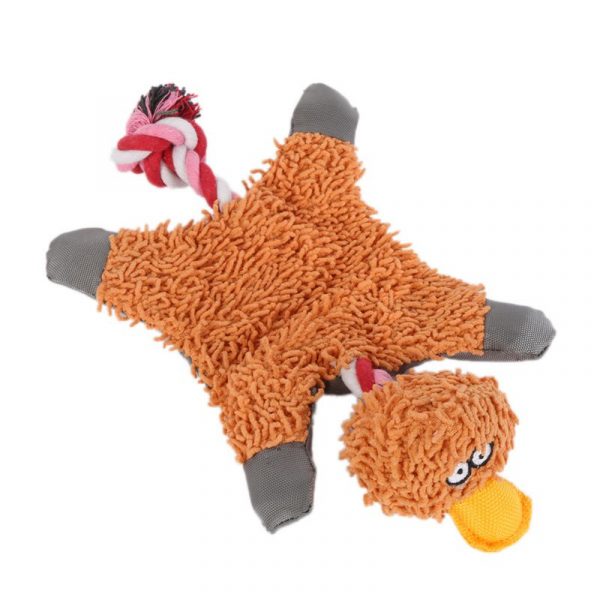 Lovely Pet Supply Cute Papa Duck Plush Dog Toy With Rope Dog Toys New