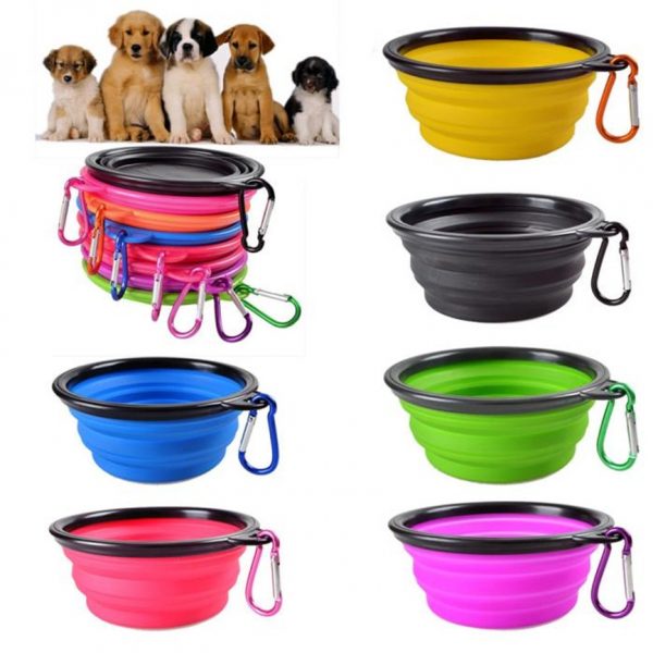 Dog Travel Bowl Portable Foldable Collapsible Pet Cat Dog Food Water Feeding Travel Outdoor Bowl Oct#2