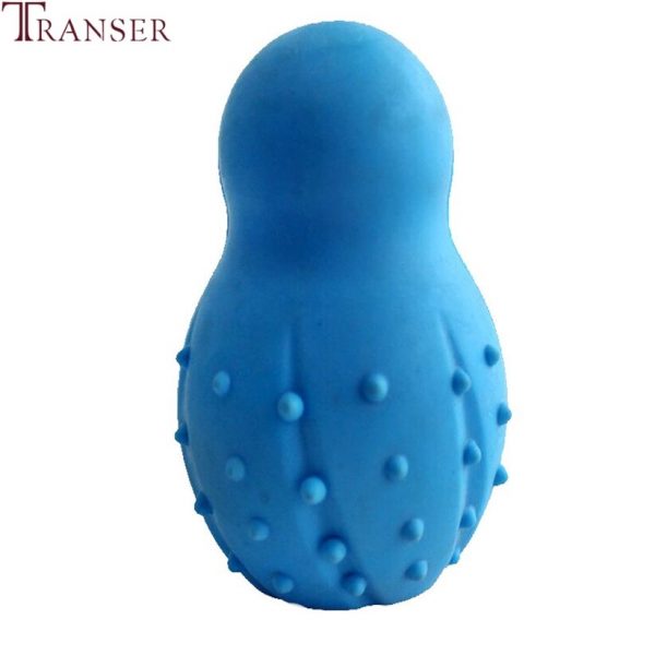 Transer Pet Supply Rubber Bowling Shape Dog Interactive Molar Teeth Clean Chew Toys For Small Dogs 80116