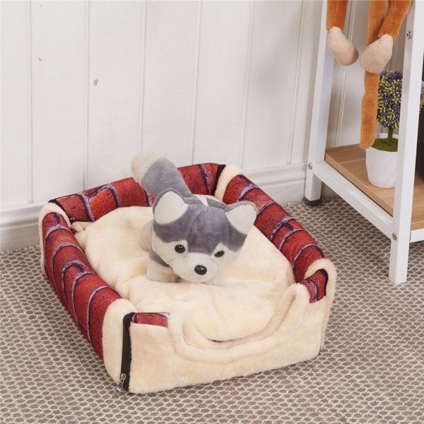 Pet Dog Cat Bed House Warm Soft Mat Bedding Igloo Basket Kennel Washable Snug drop ship