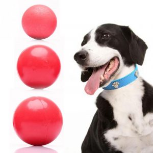 Super Toughness Pet Molar Bite Resistant Training Chew Toy Non-toxic Solid Natural Rubber Bouncing Ball For Dog Cat