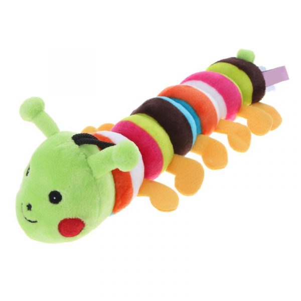 Plush Stuffed Pet Dog Toys Sound Cute Longworm Chew Squeak Toys for Dogs Teeth Cleaning Cats Dog Products Chewing Toy