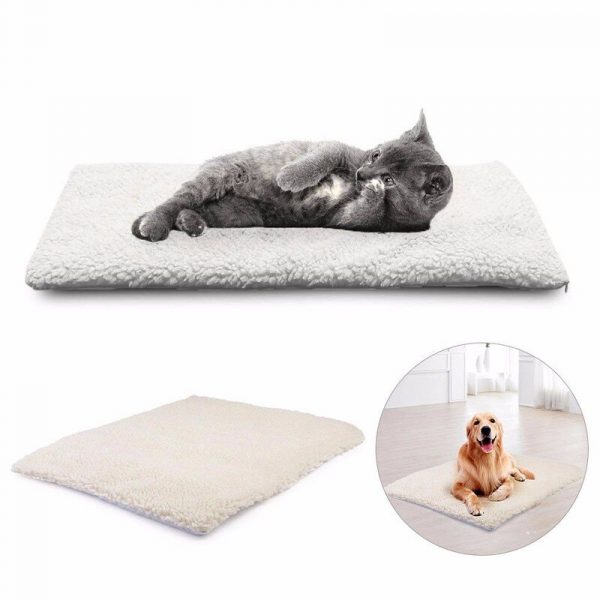 Dog Self Heating Pad Pet Warming Cushion Bed For Medium Large Dogs And Cats Reflects Pets Own Thermal With Zipper Washable Home