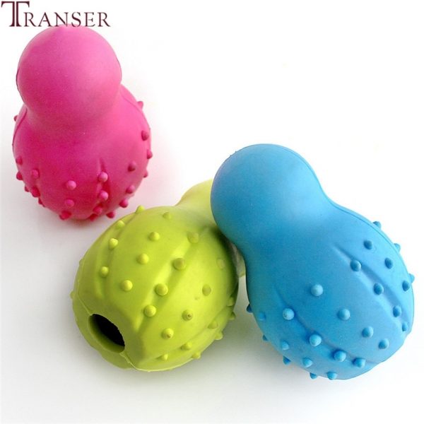 Transer Pet Supply Rubber Bowling Shape Dog Interactive Molar Teeth Clean Chew Toys For Small Dogs 80116