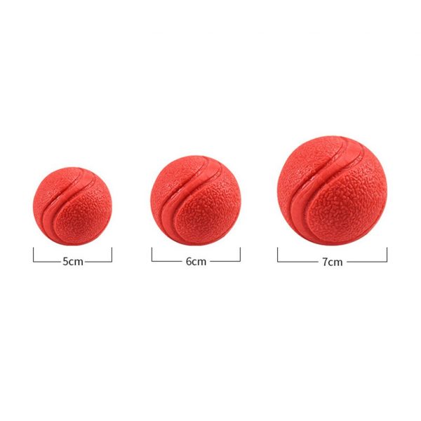 6/7Cm Pet Dog Training Toy Ball Indestructible Solid Rubber Ball Chew Play Bite Toy With Carrier Rope Bite Sales Y1