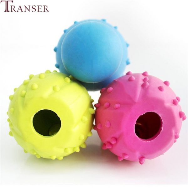 Transer Pet Supply Rubber Bowling Shape Dog Interactive Molar Teeth Clean Chew Toys For Small Dogs 80116