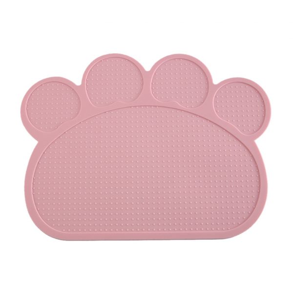 Creative Dog Footprint-shaped Pet Feeding Mats Non-slip Pet Dogs Cats Bowl Mat Pad Food Water Bottle Feeding Placemat Pet