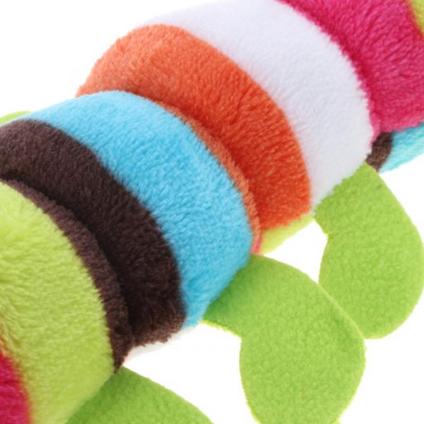 Plush Stuffed Pet Dog Toys Sound Cute Longworm Chew Squeak Toys for Dogs Teeth Cleaning Cats Dog Products Chewing Toy