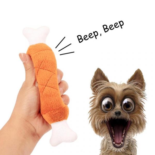 1PC Bones Shape Plush Sound Chew Toys for Cat Dog Puppy Interactive Toy Funny Playing Dog Products