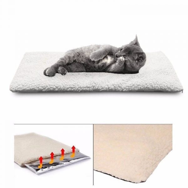 Dog Self Heating Pad Pet Warming Cushion Bed For Medium Large Dogs And Cats Reflects Pets Own Thermal With Zipper Washable Home