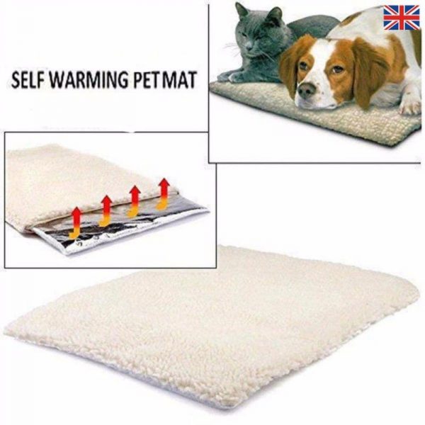 Dog Self Heating Pad Pet Warming Cushion Bed For Medium Large Dogs And Cats Reflects Pets Own Thermal With Zipper Washable Home