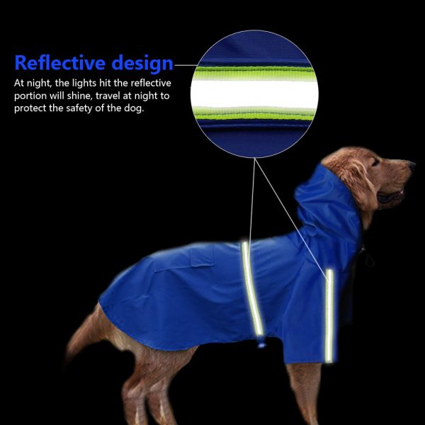 Raincoat Clothes For Dogs Waterproof Raincoat Dog Coat Jacket Reflective For Small Medium Large Dogs Labrador S-5XL 5 Colors