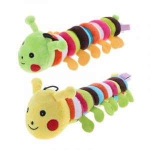 Plush Stuffed Pet Dog Toys Sound Cute Longworm Chew Squeak Toys for Dogs Teeth Cleaning Cats Dog Products Chewing Toy