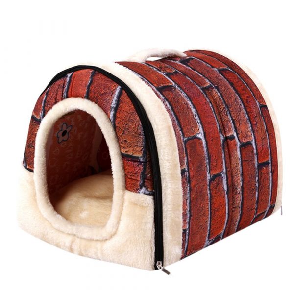 Pet Dog Cat Bed House Warm Soft Mat Bedding Igloo Basket Kennel Washable Snug drop ship