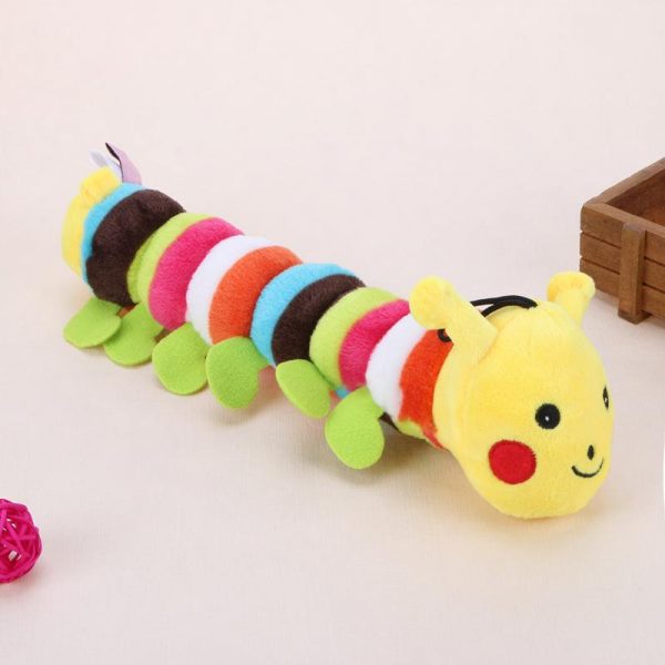 Plush Stuffed Pet Dog Toys Sound Cute Longworm Chew Squeak Toys for Dogs Teeth Cleaning Cats Dog Products Chewing Toy