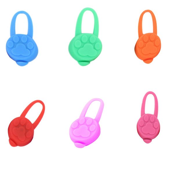 Silicone Rubber LED Pet Collar Lights Night Safety Dog Cat Collar Glowing Luminous Pendant