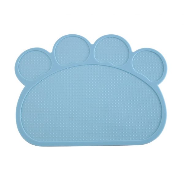 Creative Dog Footprint-shaped Pet Feeding Mats Non-slip Pet Dogs Cats Bowl Mat Pad Food Water Bottle Feeding Placemat Pet