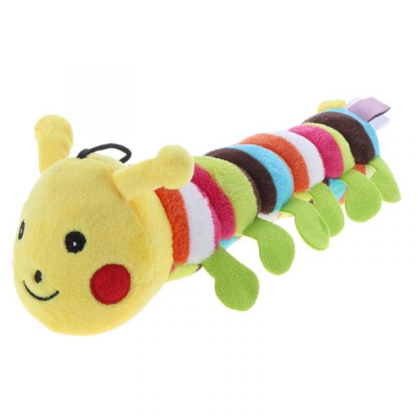 Plush Stuffed Pet Dog Toys Sound Cute Longworm Chew Squeak Toys for Dogs Teeth Cleaning Cats Dog Products Chewing Toy