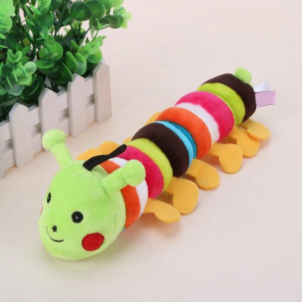 Plush Stuffed Pet Dog Toys Sound Cute Longworm Chew Squeak Toys for Dogs Teeth Cleaning Cats Dog Products Chewing Toy