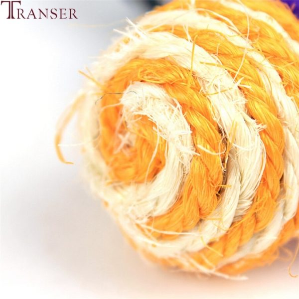 Transer Pet Supply Sisal Rope Ball Interactive Scratch Chew Toy For Pet Cat Dog 80103