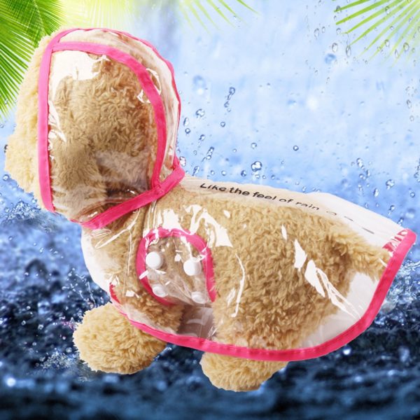 Pet Jacket for Rain Dog Transparent Raincoat Adjuastable Waterproof Coat for Small Medium Large Dogs Hooded Windproof Design