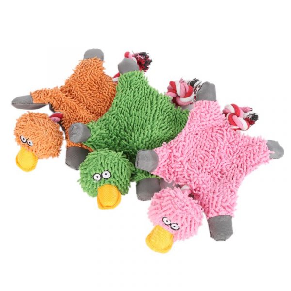 Lovely Pet Supply Cute Papa Duck Plush Dog Toy With Rope Dog Toys New