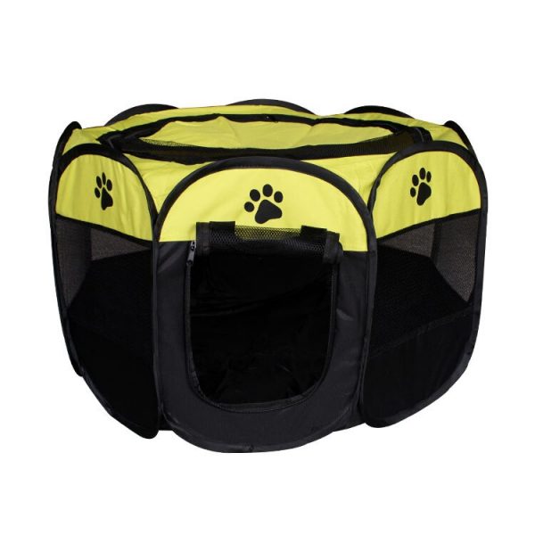 Pet Cage Portable Pet Tent Folding Dog House Cage Cat Tent Playpen Puppy Kennel Easy Operation Octagonal Fence Large Dogs House