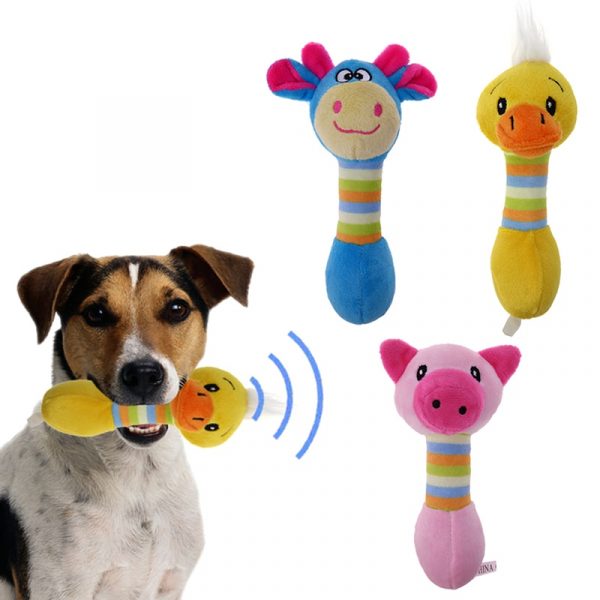 Cute Pet Dog Toys Chew Squeaker Animals Pet Toys Plush Puppy Honking Squirrel For Dogs Cat Chew Squeak Toy Dog Goods